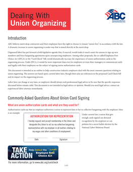 Dealing with Union Organizing