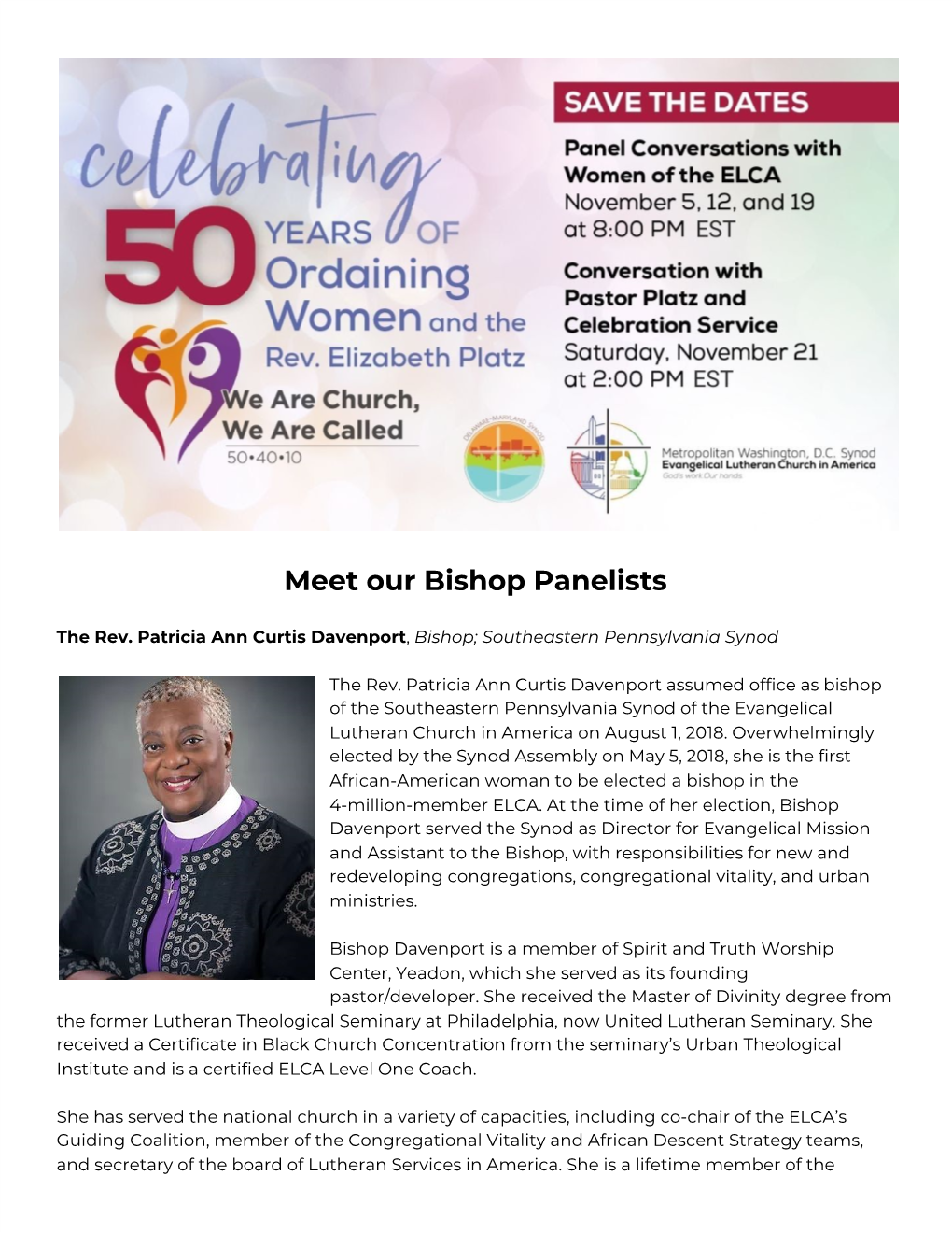 Meet Our Bishop Panelists
