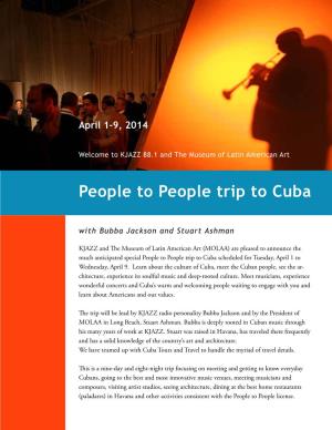 People to People Trip to Cuba