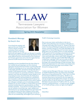 TLAW 2015 Spring Newsletter