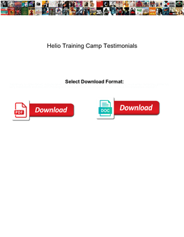 Helio Training Camp Testimonials