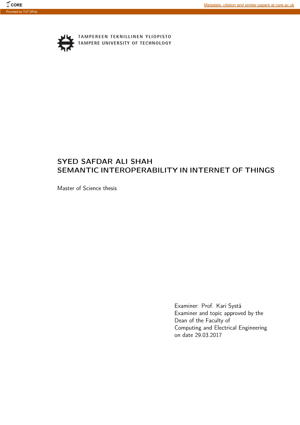 Semantic Interoperability in Internet of Things