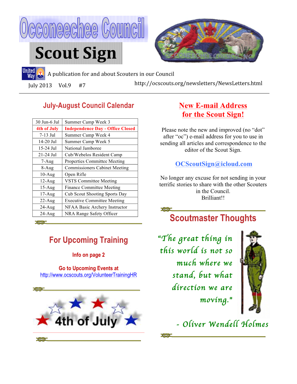 Scout Sign 2013-7 Vol 9 #7