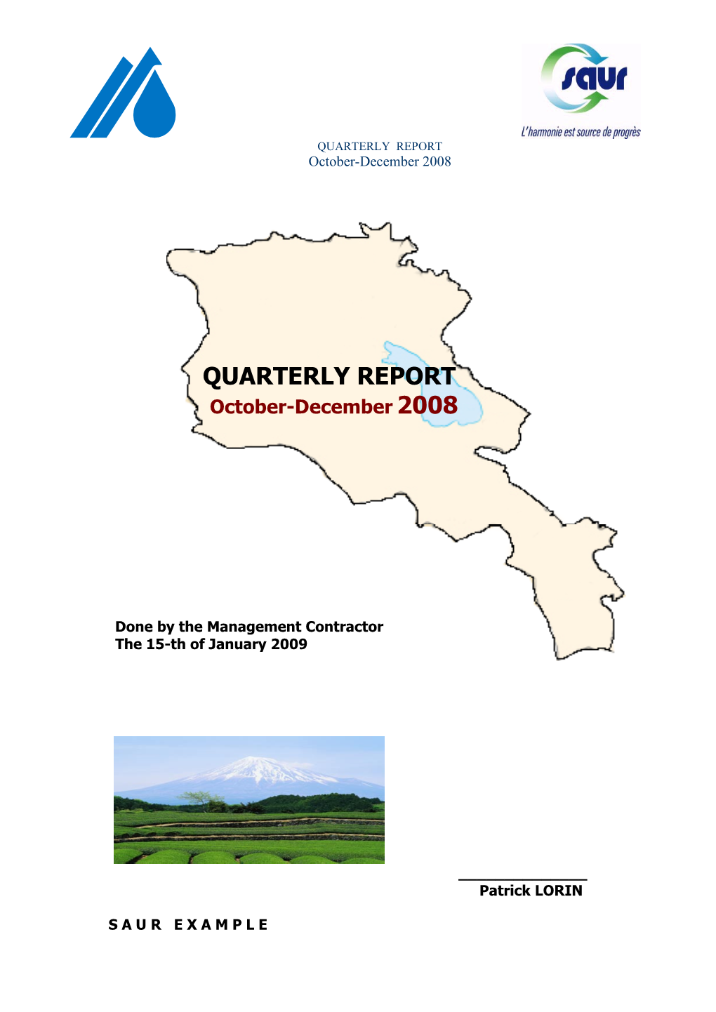QUARTERLY REPORT October-December 2008