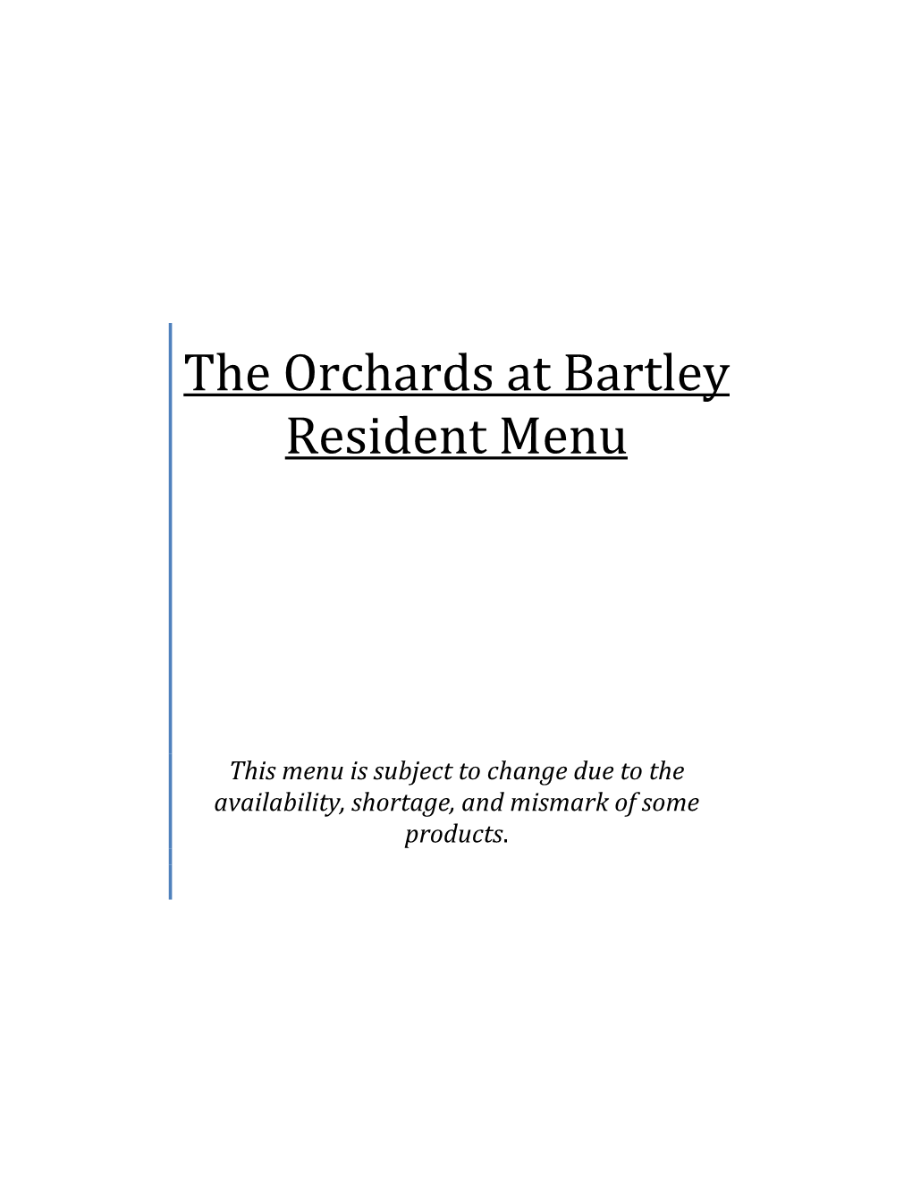 Orchards April 2021 Menu