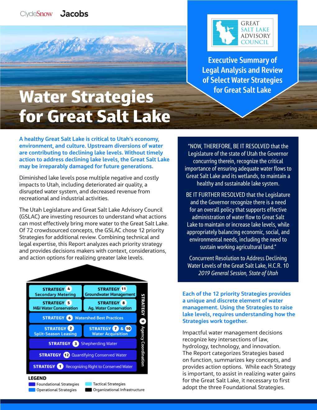 Water Strategies for Great Salt Lake for Great Salt Lake