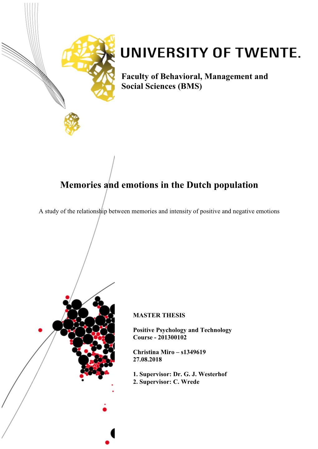 Memories and Emotions in the Dutch Population