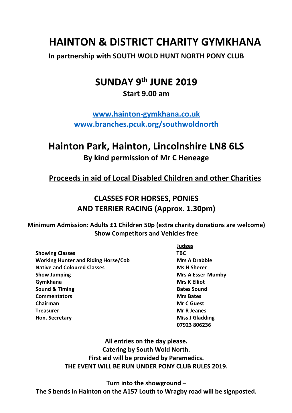 Hainton & District Charity Gymkhana