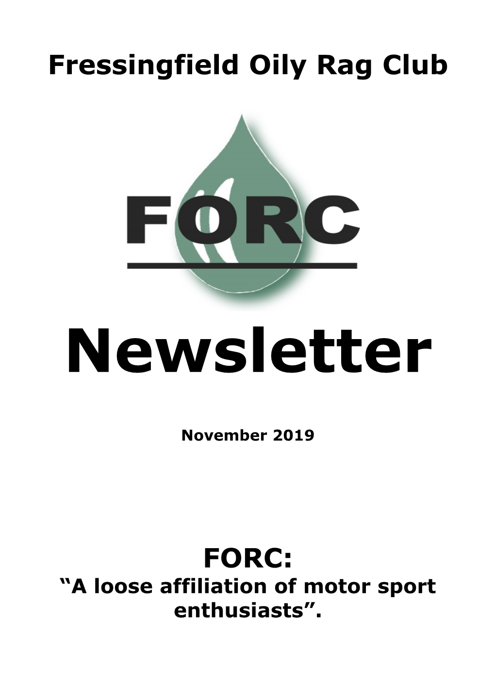 FORC Newsletter November 2019