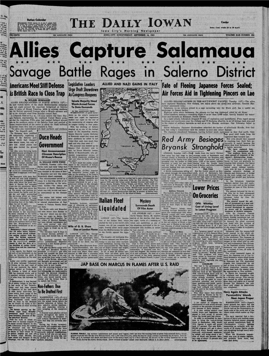 Daily Iowan (Iowa City, Iowa), 1943-09-14