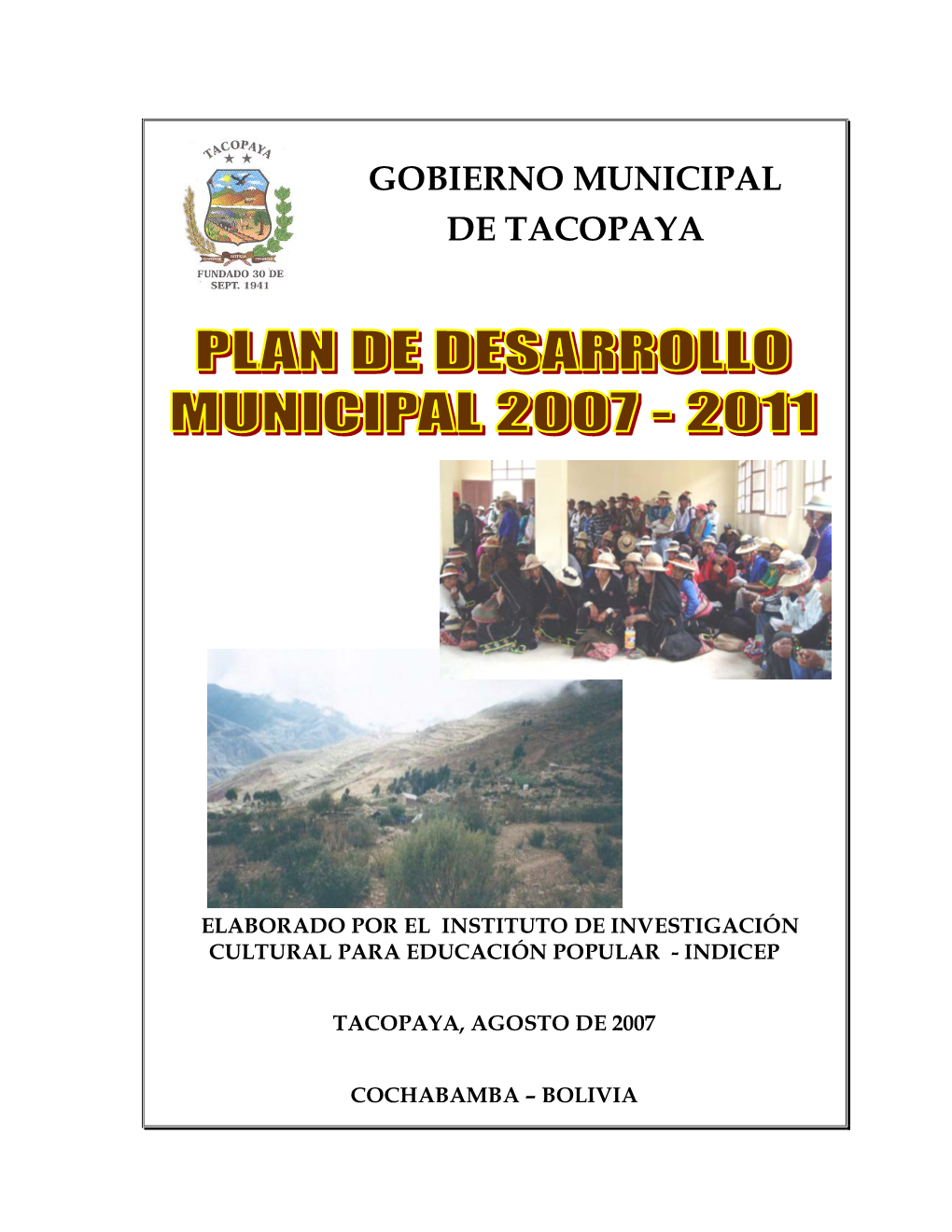 Gobierno Municipal De Tacopaya