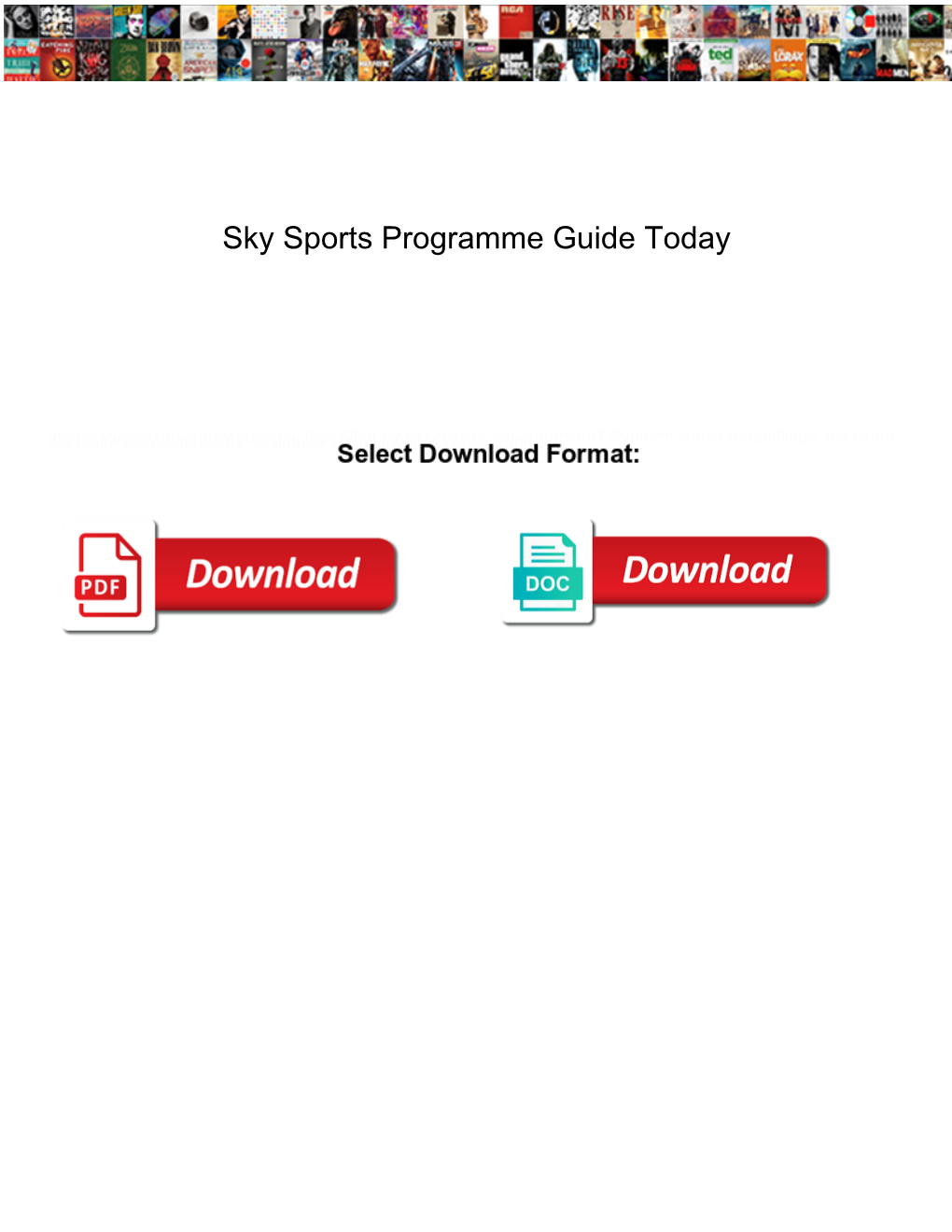 Sky Sports Programme Guide Today