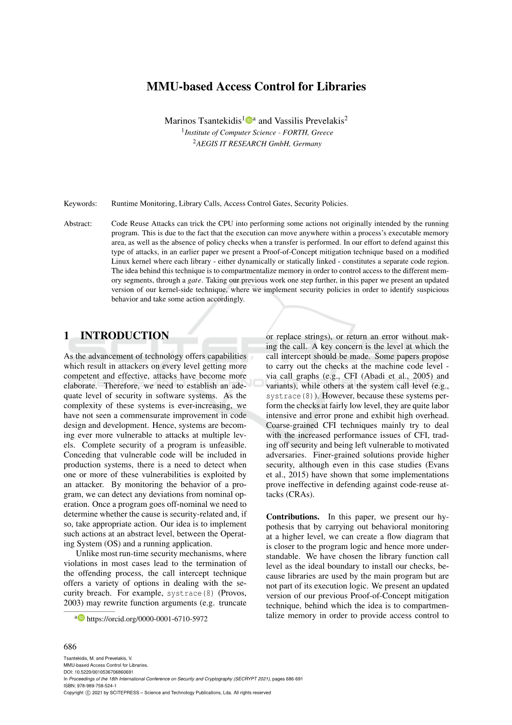 MMU-Based Access Control for Libraries