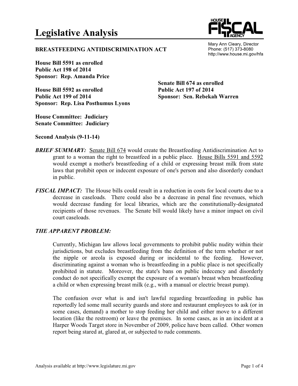 Legislative Analysis