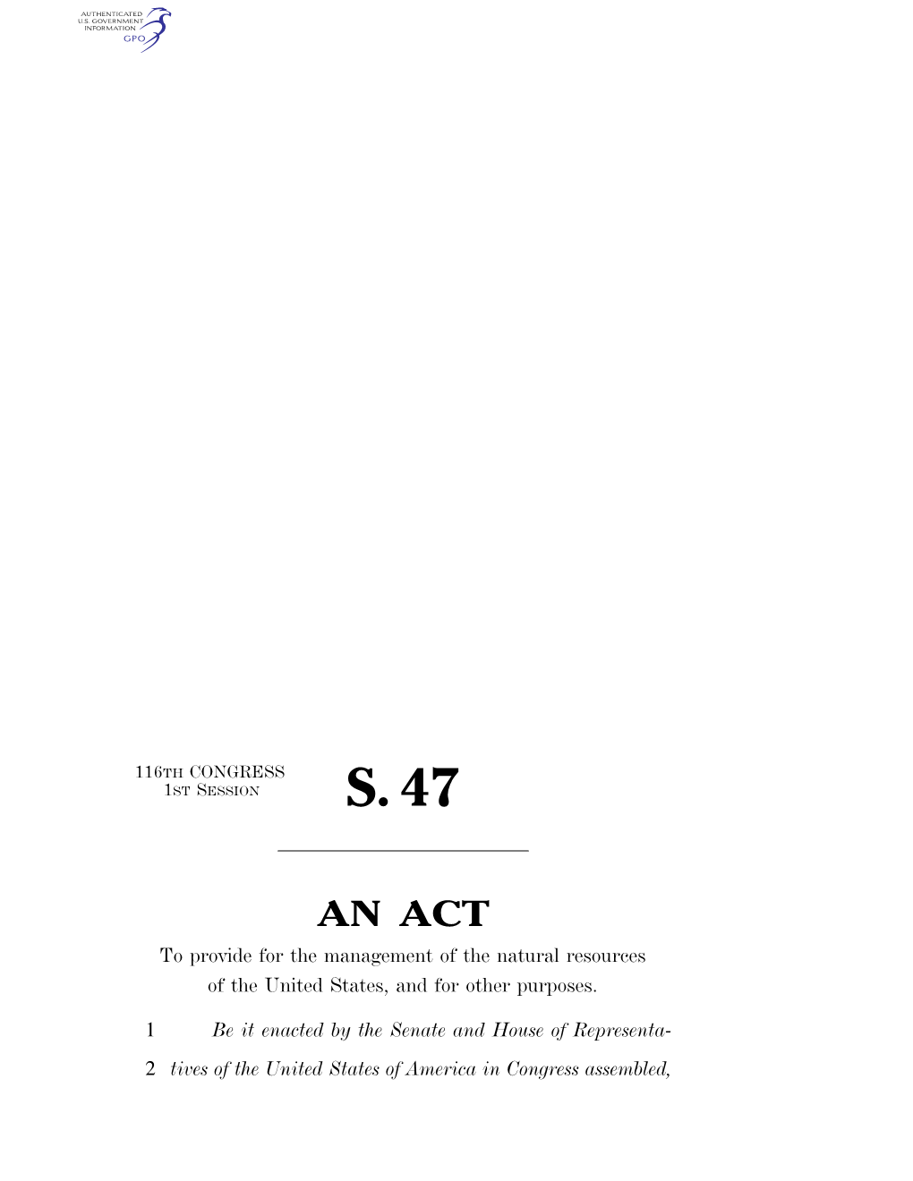 Natural Resources Management Act’’