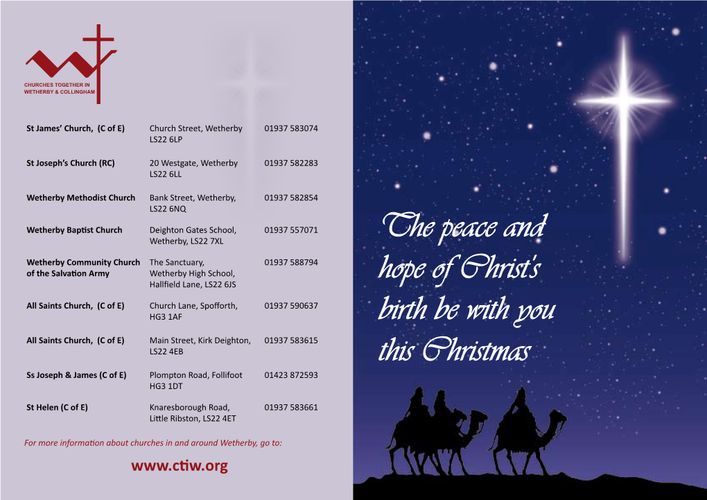 The Peace and Hope of Christ's Birth Be with You This Christmas