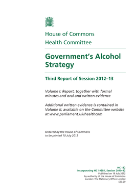 Government's Alcohol Strategy