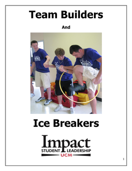 Team Builders Ice Breakers