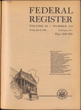 Federal Register Volume 30 • Number 136