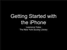 Lawrence Yates the New York Society Library Welcome!