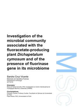 Investigation of the Microbial Community Associated with The
