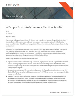 News & Insights a Deeper Dive Into Minnesota