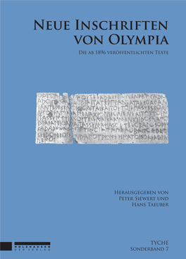 Neue Inschriften Von Olympia