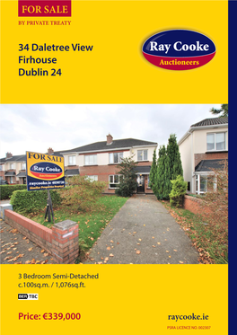 34 Daletree View Firhouse Dublin 24 for SALE
