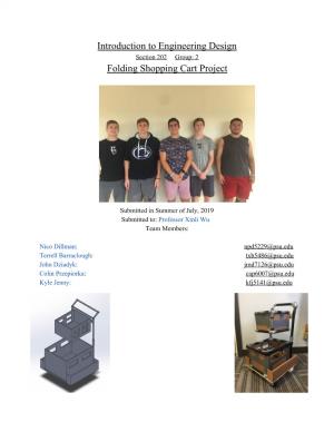 Introduction to Engineering Design Folding Shopping Cart Project