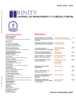 Rinity Journal of Management, It & Media (Tjmitm)
