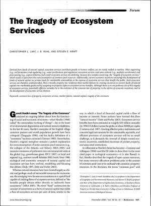 The "Nragedy of Ecosystem Services