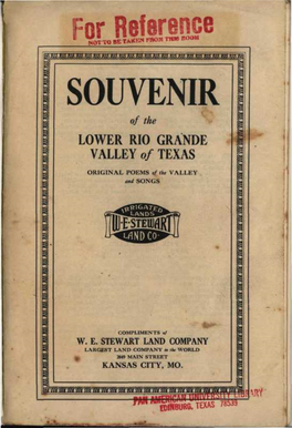 SOUVENIR of the LOWER RIO GRANDE VALLEY of TEXAS