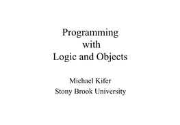 FLORA-2: Programming with Logic and Objects
