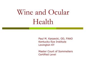 Wine and Ocular Health