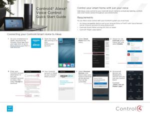 Control4 Alexa Quick Start Guide