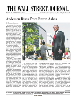 Andersen Rises from Enron Ashes
