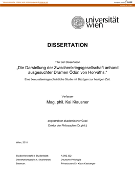 Dissertation