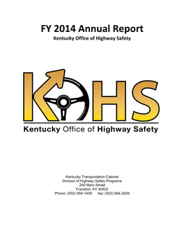 FY 2014 Annual Report Kentucky Office of Highway Safety