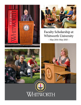 Faculty Scholarship at Whitworth University – May 2014-May 2015 –