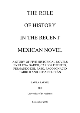 The Historical Novel in Latin America…………………………….49