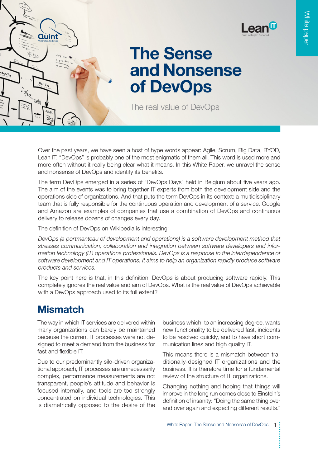 The Sense and Nonsense of Devops -… À L'ecole De La VIE …