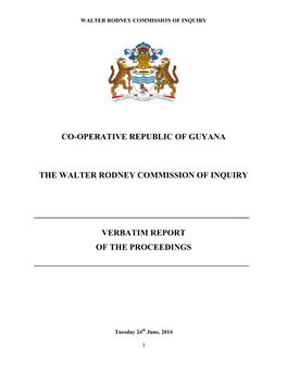 Co-Operative Republic of Guyana The