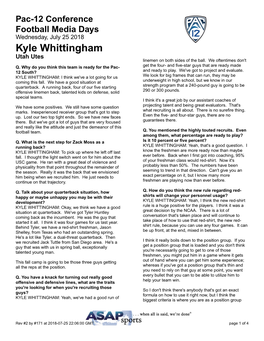 Kyle Whittingham Utah Utes Linemen on Both Sides of the Ball