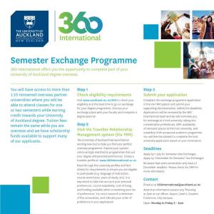 Semester Exchange Programme 360 International Offers You the Opportunity to Complete Part of Your University of Auckland Degree Overseas