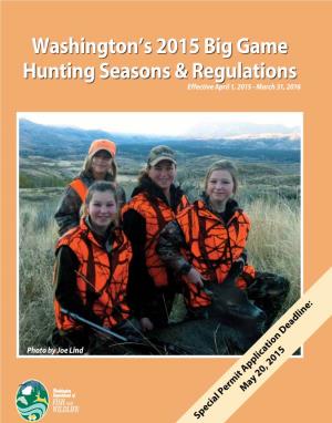 Washington's 2015 Big Game Hunting Seasons & Regulations