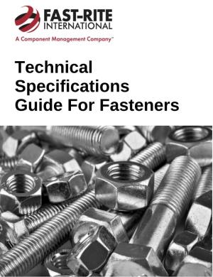 Technical Specifications Guide for Fasteners