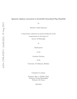 Quantum Algebras Associated to Irreducible Generalized Flag Manifolds