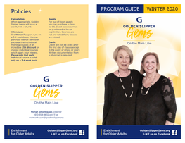 Policies Program Guide Winter 2020