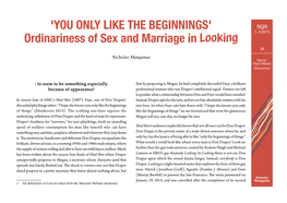 'You Only Like the Beginnings': Ordinariness of Sex and Marriage