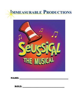 Seussical the Musical! by Lynn Ahrens and Stephen Flagherty